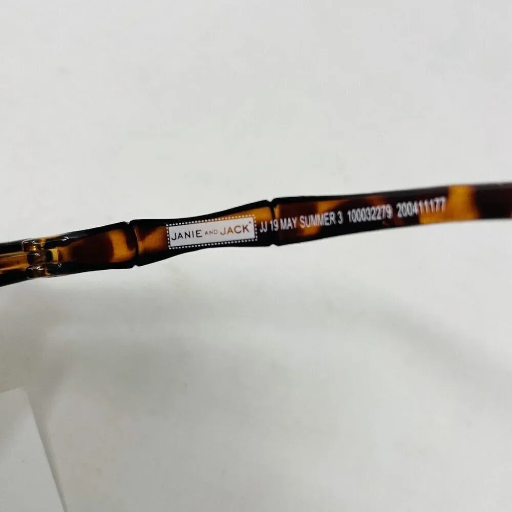 Janie and Jack Toddler Girls Size 2-4 Years Tortoise‎ Bamboo Sunglasses in Brown